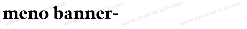 meno banner字体转换